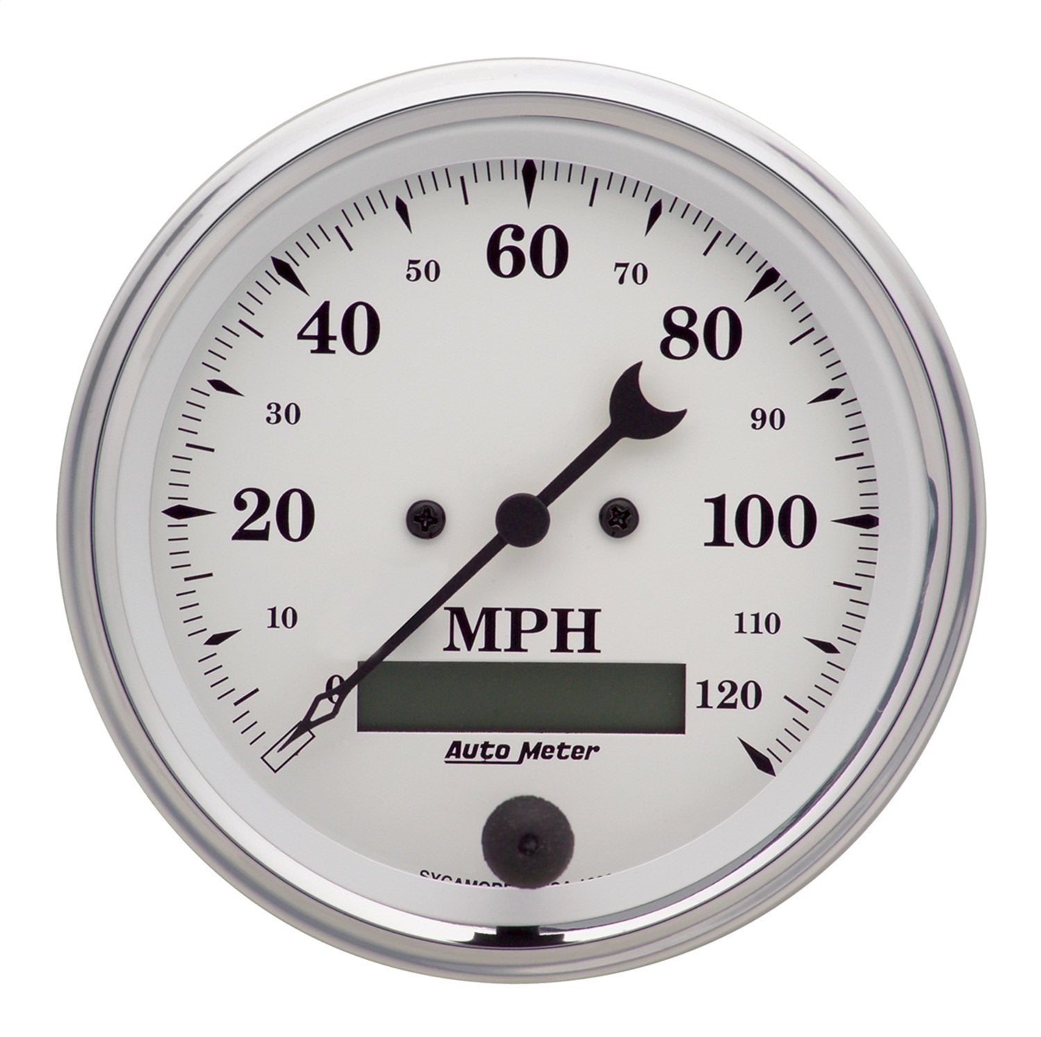 AUTO METER Old TYME 1680 White Electric Programmable Speedometer,3.375 in.