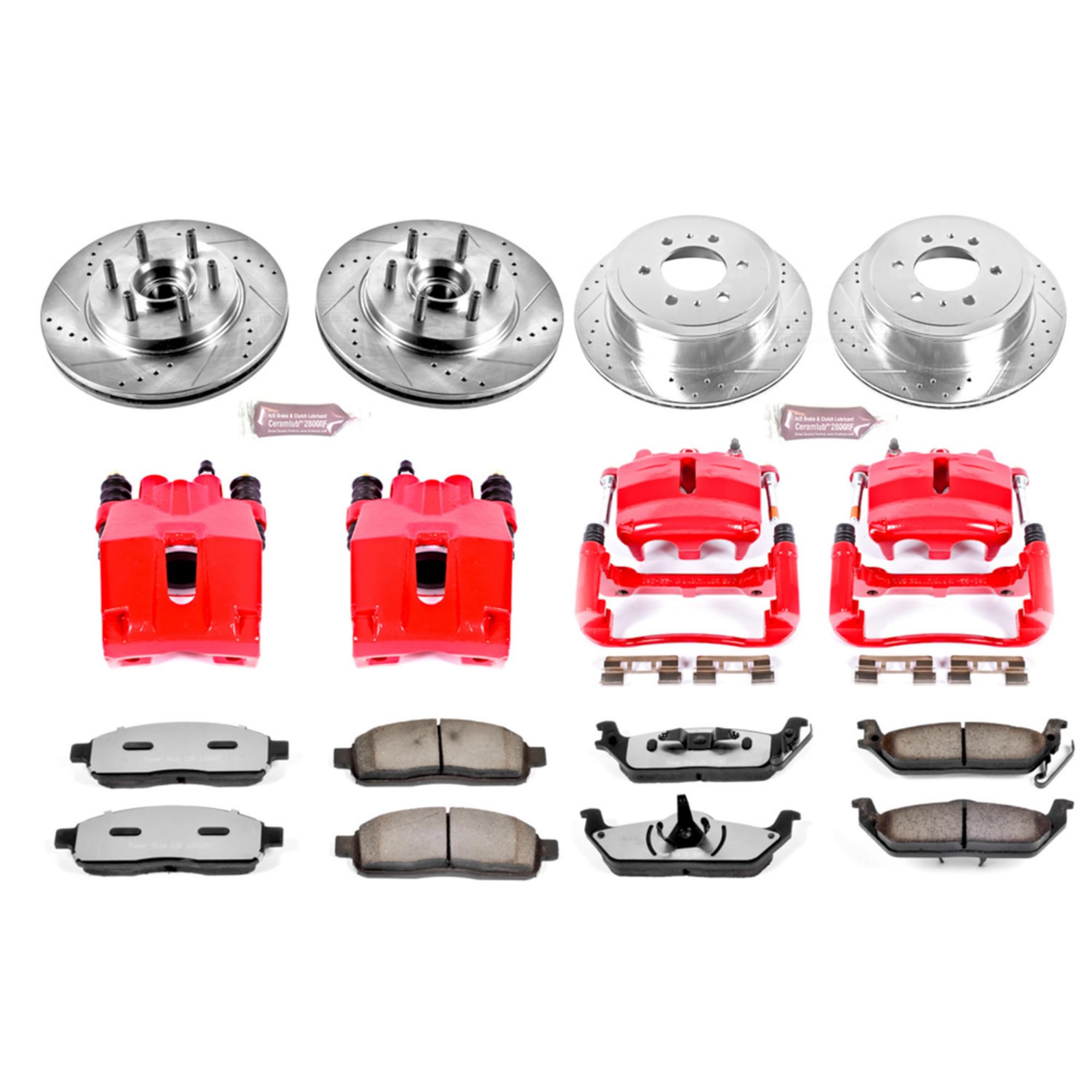 Power Stop Z36 KC1940-36 Brake Kit Front & Rear with Calipers For Ford F-150 2004 [Model Specific]
