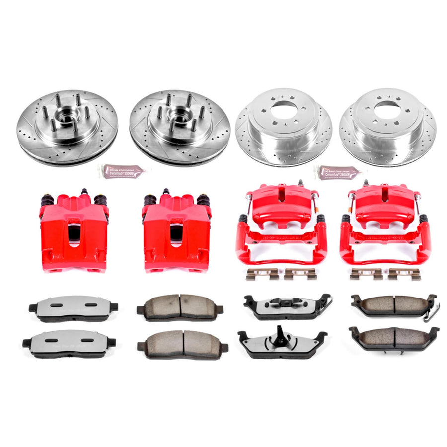 Power Stop Z36 KC1940-36 Brake Kit Front & Rear with Calipers For Ford F-150 2004 [Model Specific]