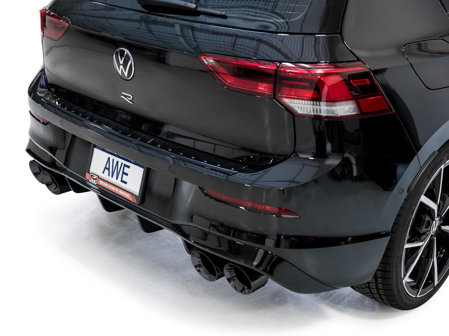 Track Edition AWE Exhaust for Volkswagen MK8 Golf R - Diamond Black Tips