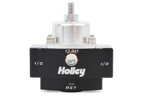 12-841 Holley 4.5-9 PSI Adjustable Bypass Billet Fuel Pressure Regulator with 3/8" NTP Ports