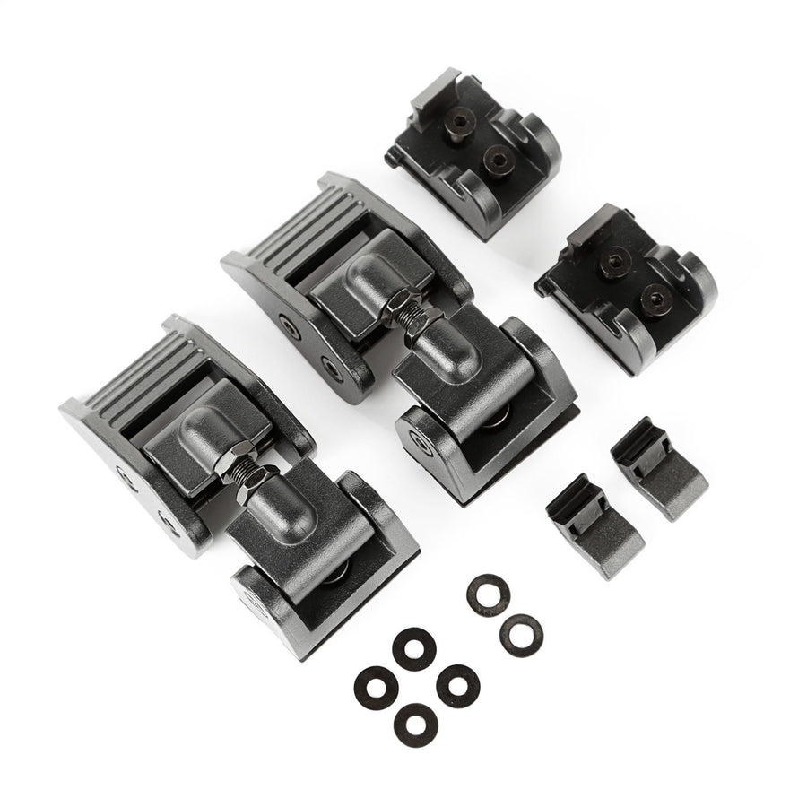 Hood Catch Kit, Rugged Ridge | Textured Black | 11210.17 | Fits 2007-2018 Jeep Wrangler JK