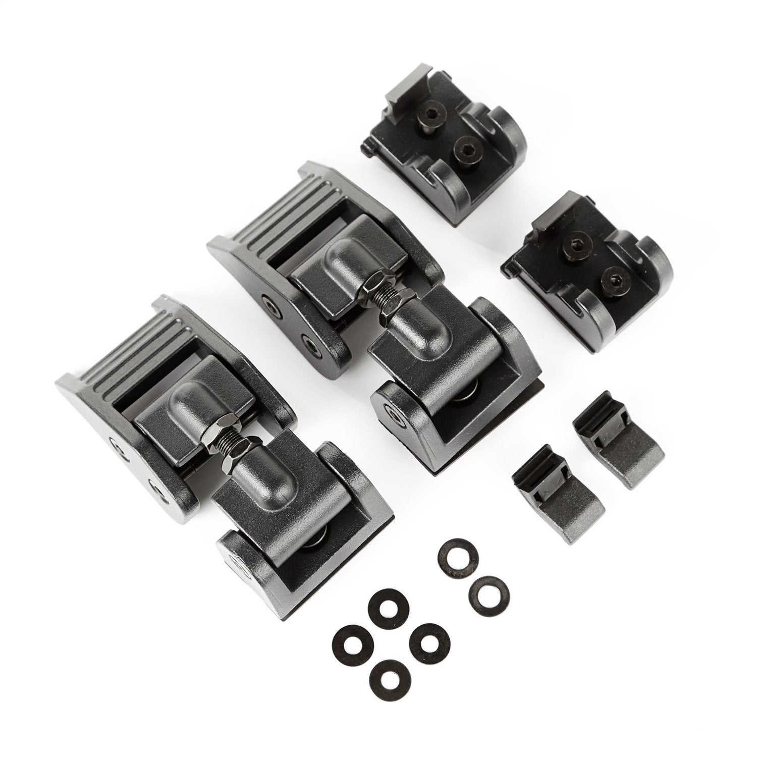 Hood Catch Kit, Rugged Ridge | Textured Black | 11210.17 | Fits 2007-2018 Jeep Wrangler JK