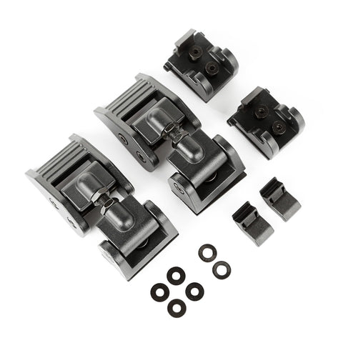 Hood Catch Kit, Rugged Ridge | Textured Black | 11210.17 | Fits 2007-2018 Jeep Wrangler JK