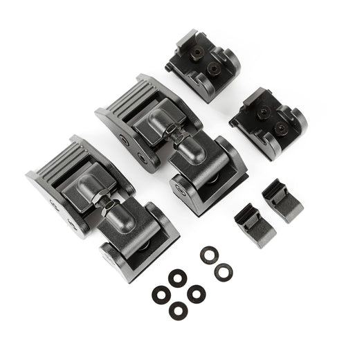 Hood Catch Kit, Rugged Ridge | Textured Black | 11210.17 | Fits 2007-2018 Jeep Wrangler JK