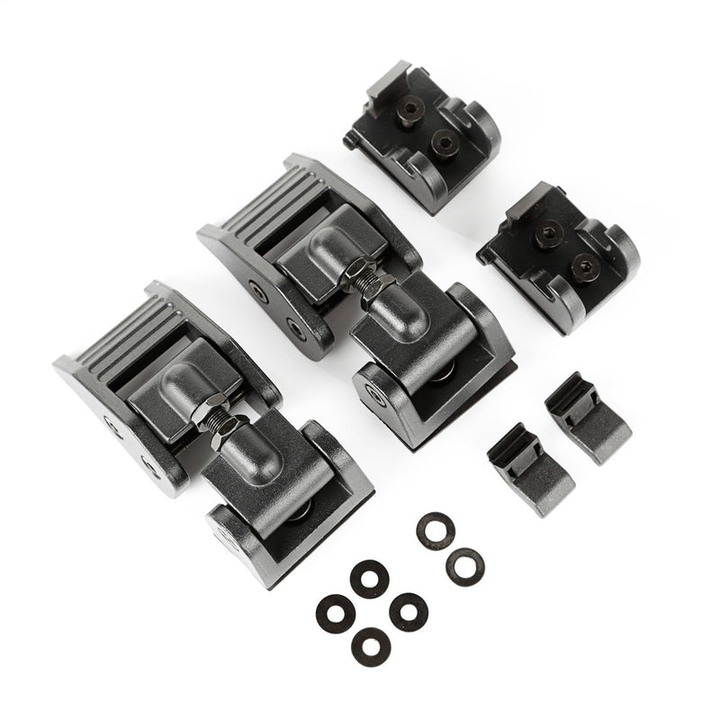 Hood Catch Kit, Rugged Ridge | Textured Black | 11210.17 | Fits 2007-2018 Jeep Wrangler JK