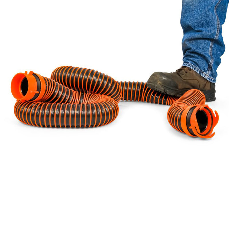 Camco 10-Foot RhinoEXTREME RV/Camper Sewer Hose Kit | Features TPE Technology for Abrasion Resistance and Crush Protection | Includes Pre-Attached Rhino Swivel Fittings (39863)
