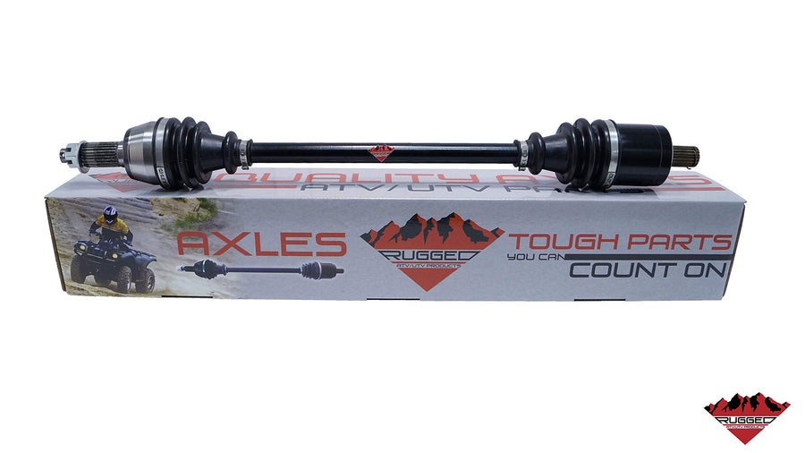 Front Right Rugged Performance Axle for (2003-04) Honda TRX650, in CNC Precision Components, Stainless-Steel Clamps Coated for High Protection, Easy Install OEM: 44250-HN8-003, 42220-HN8-003