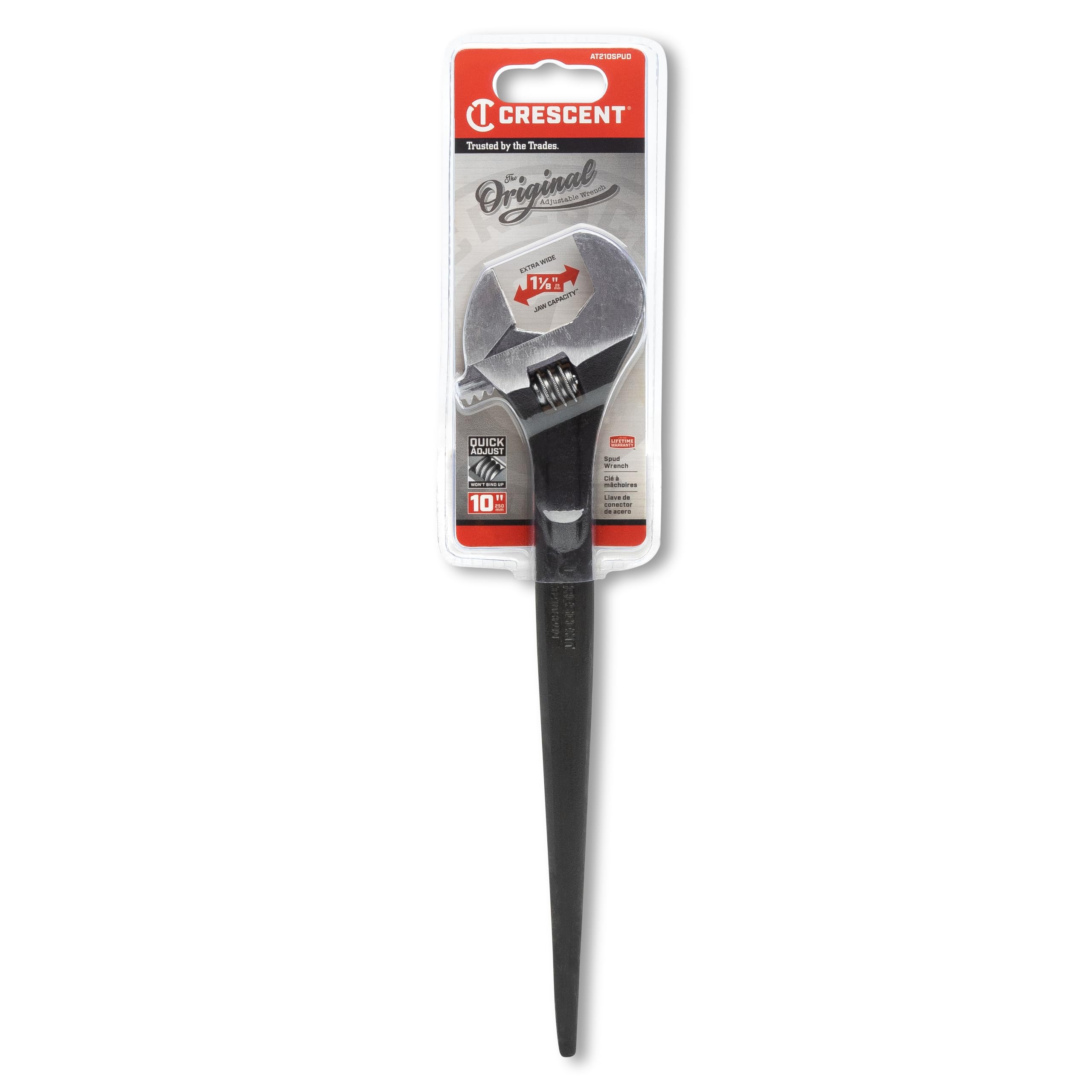 10" Adjustable Black Oxide Construction Wrench Crescent - AT210SPUD