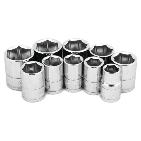 W38202 Performance Tool Drive MET Socket Set, 3/8-Inch, 10-Piece