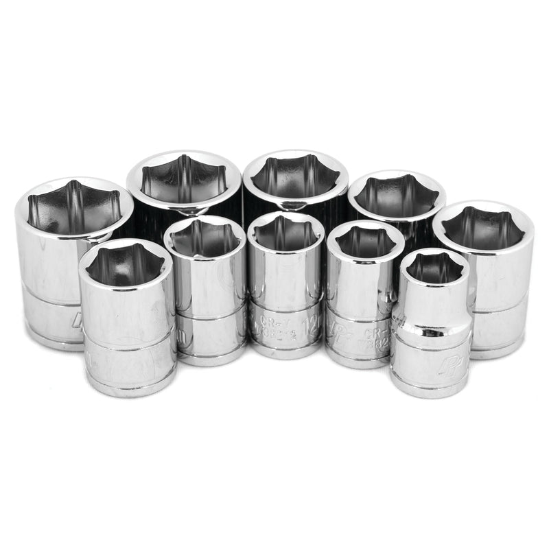 W38202 Performance Tool Drive MET Socket Set, 3/8-Inch, 10-Piece