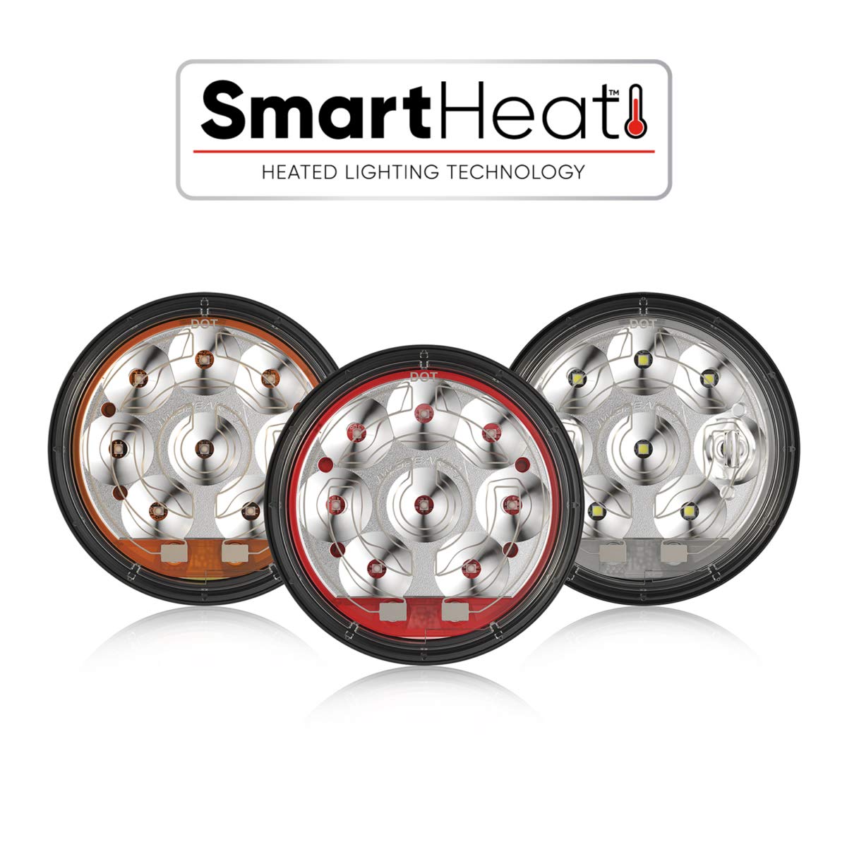 Reverse 234, Heated, 12/24V 4" Round Harness