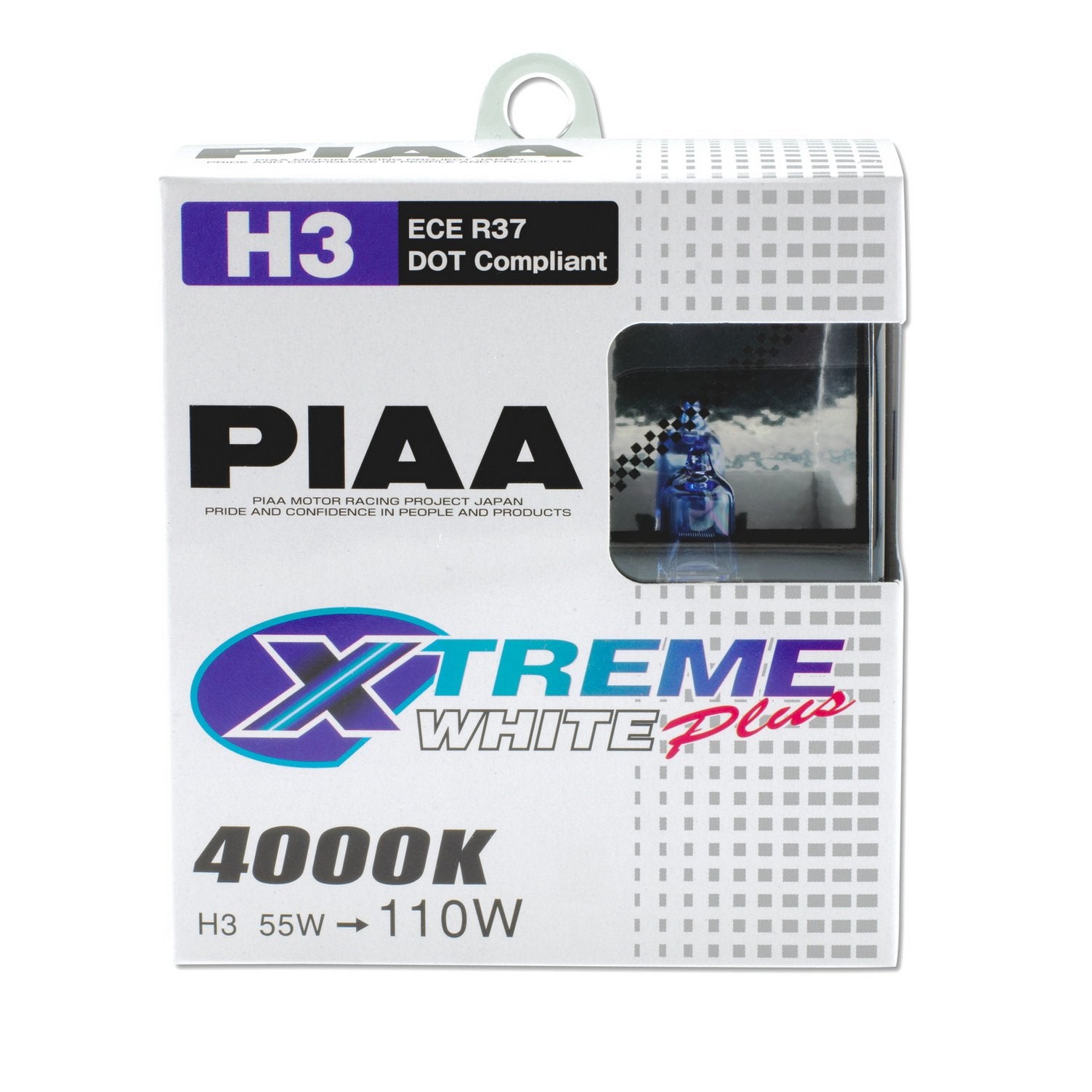 H3 Xtreme White Plus Piaa High Performance Halogen Bulb, (Pack of 2)