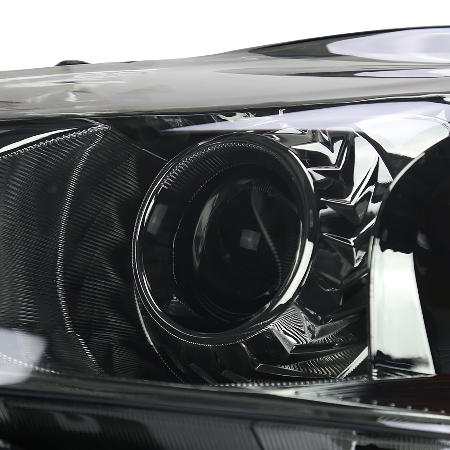 Smoke Projector Headlights SPEC-D TUNING Compatible with 2013-2015 Nissan Altima Sedan, Left + Right Pair Headlamps Assembly