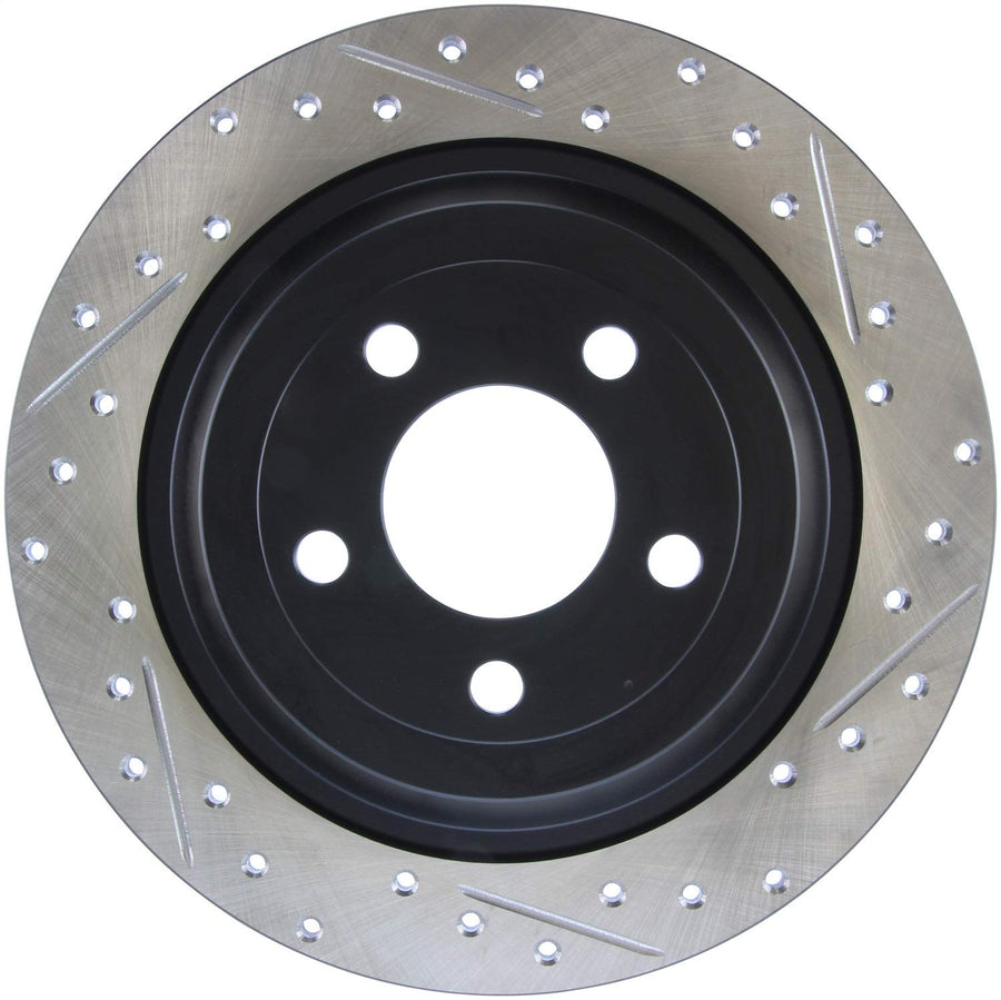 Sport Drilled/Slotted Brake Rotor StopTech 127.61111L (Rear Left), 1 Pack