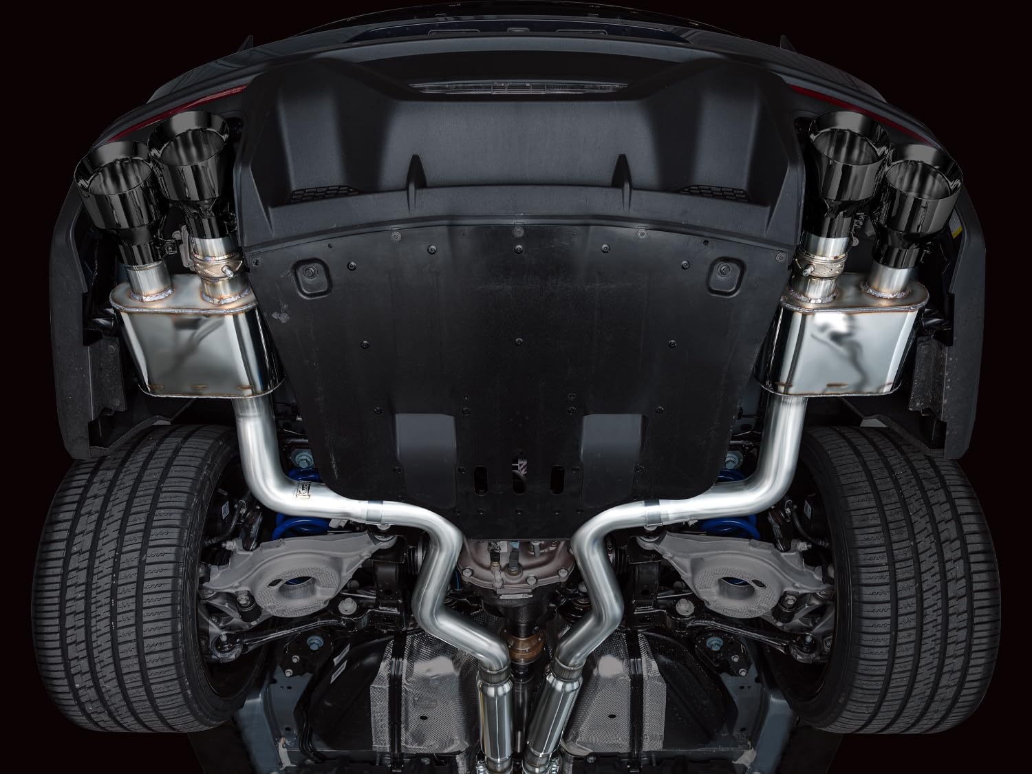 2024 Ford Mustang AWE Dark Horse S650 RWD Catback Exhaust with Quad Diamond Black Tips SwitchPath