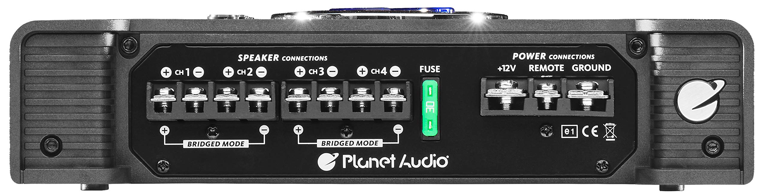 Planet Audio Anarchy Series AC1200.4 4 Channel Class A/B Car Amplifier - 1200 High Output, High/Low Pass Crossover, Hook Up to Subwoofer for Bass