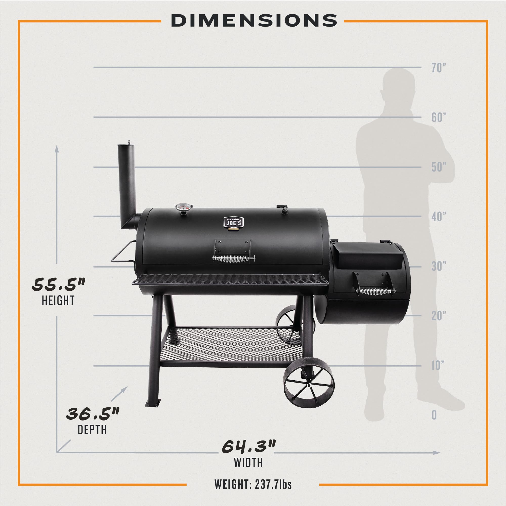 Longhorn Oklahoma Joe's® Offset Smoker - 13201747-50