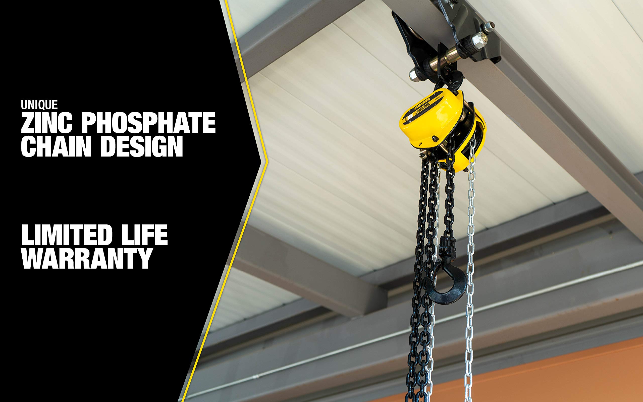SUMNER Southwire 1-1/2 Ton Chain Hoist with 20 ft. Chain Fall and Overload Protection