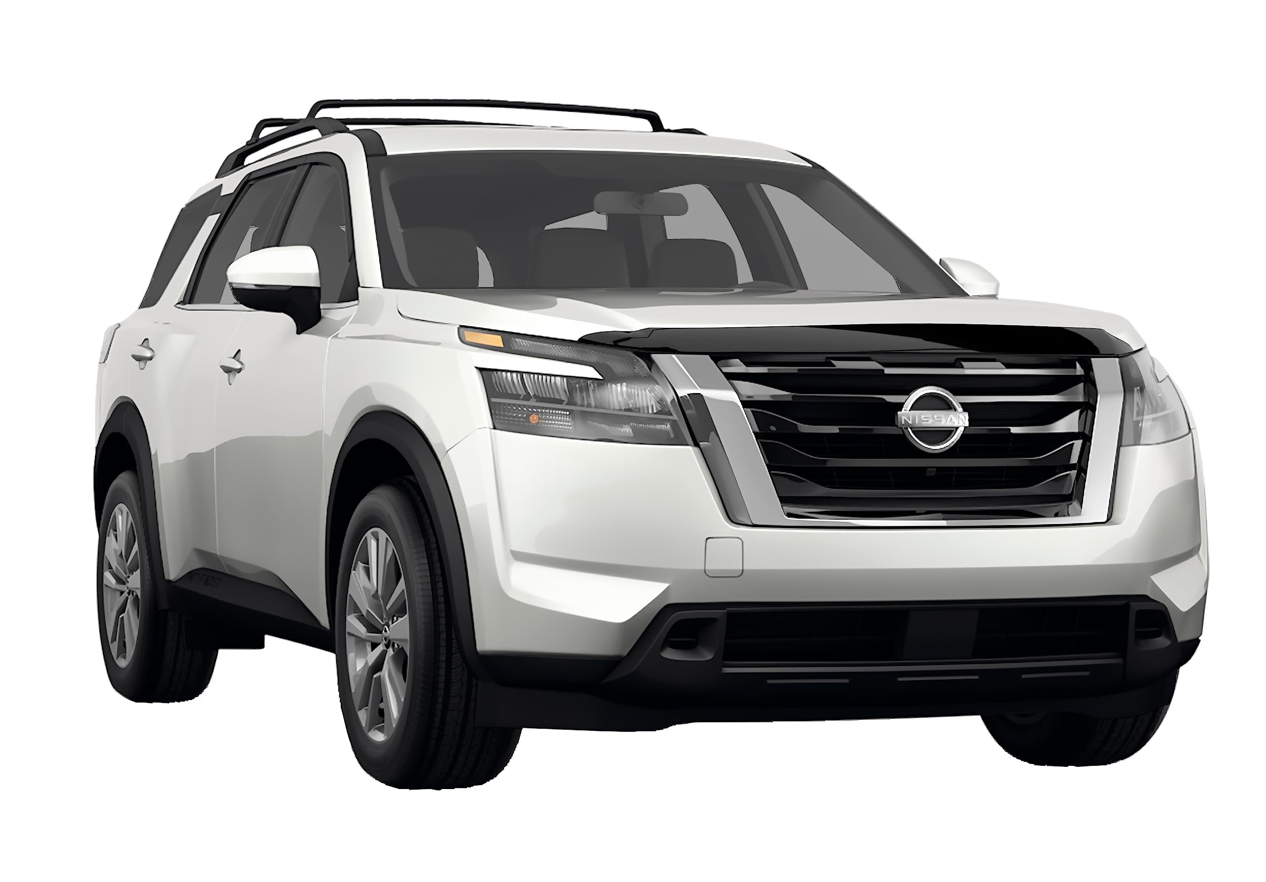 Aeroskin Hood Protector Auto Ventshade [AVS] | Fits 2022-2025 Nissan Pathfinder | Low Profile Deflector/Bug Shield - 1 pc., Smoke | 322201