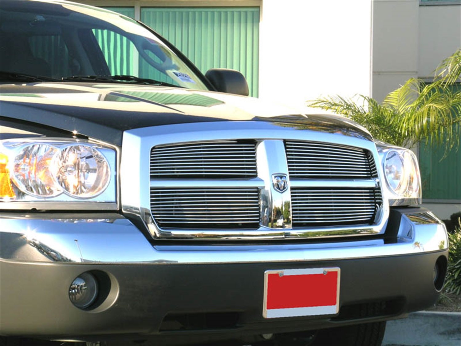 Horizontal T-Rex 20421 Aluminum Polished Finish Billet Grille Insert for Dodge Dakota