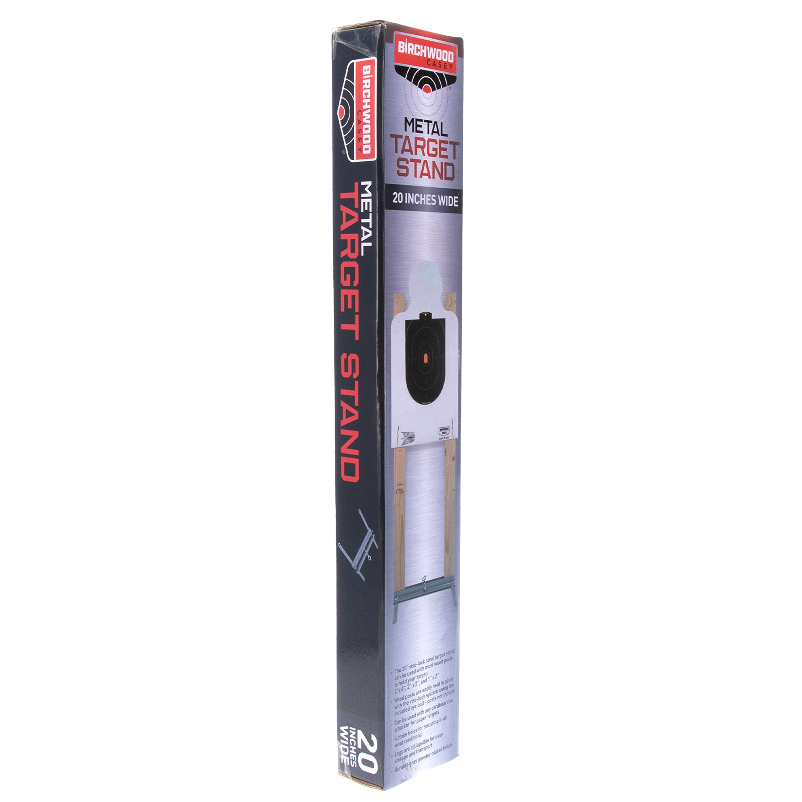 20" Birchwood Casey Steel Folding Target Stand for Shooting - Durable Versatile Target Base Stand with Collapsible Legs