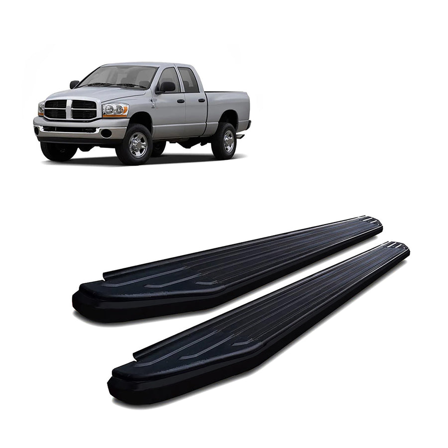 Peerless Black Horse Off Road Running Boards Compatible with 2011-2023 Ram 2500/3500|2010 Dodge Ram 2500/3500|2019-2020 Ram 1500 Classic|2011-2018 Ram 1500|2009-2010 Dodge Ram 1500-PR-R176BK
