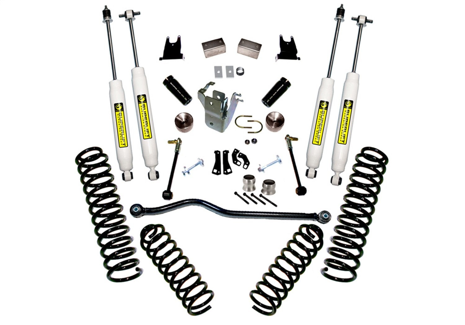 SUPERLIFT SUSPENSION RealTruck 4" Lift Kit for Jeep Wrangler JK | Complete Lift Kit with Front & Rear Shadow Series Shocks | K928 | Fits 2007-2018 Jeep Wrangler JKU 4-Door