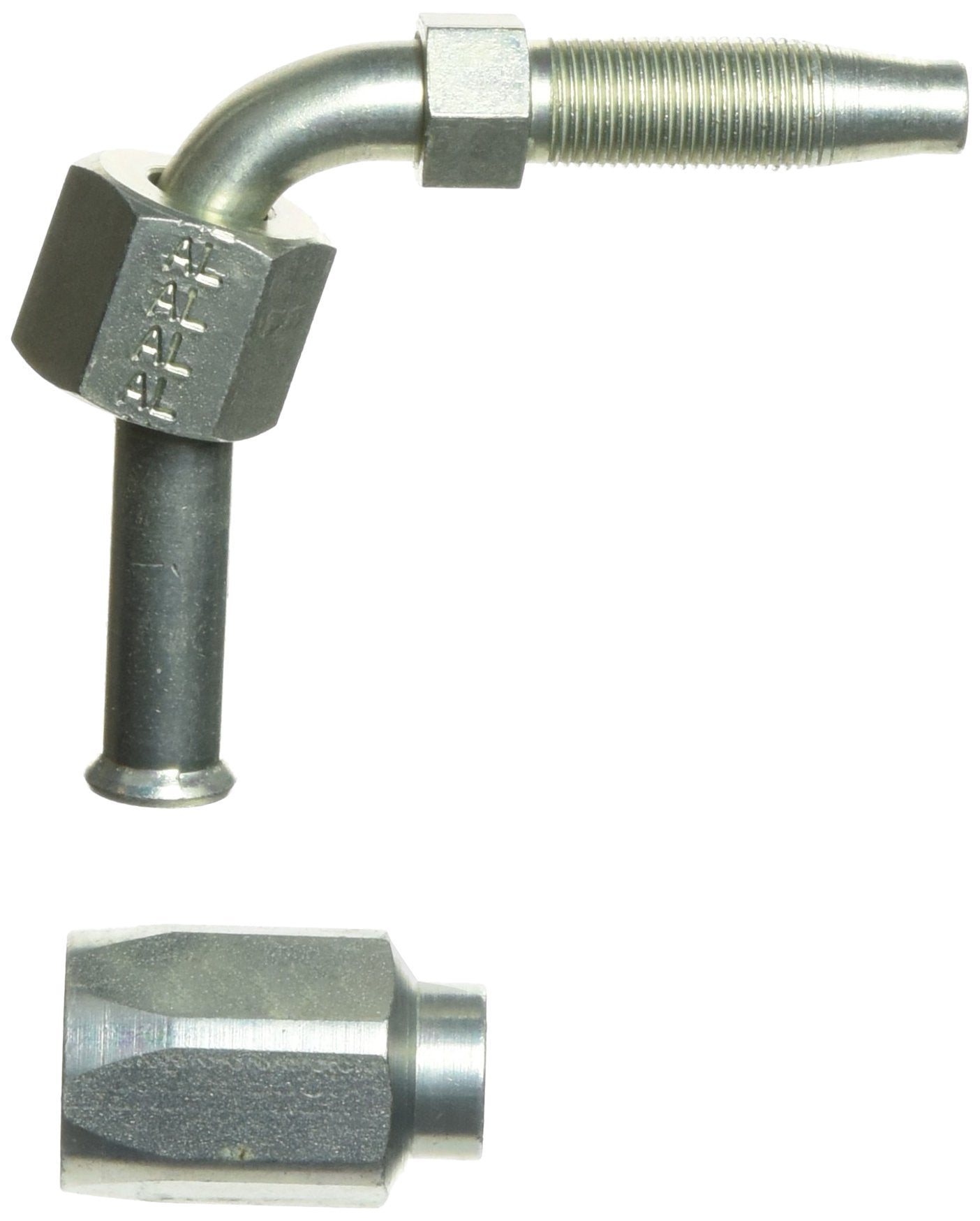 Gates Field Attachable 6C5-6RFSX90L for C5C, C5D and C5M Hose, Female SAE 45 Flare Swivel, 90 Bent Tube, Steel, 5/16" ID