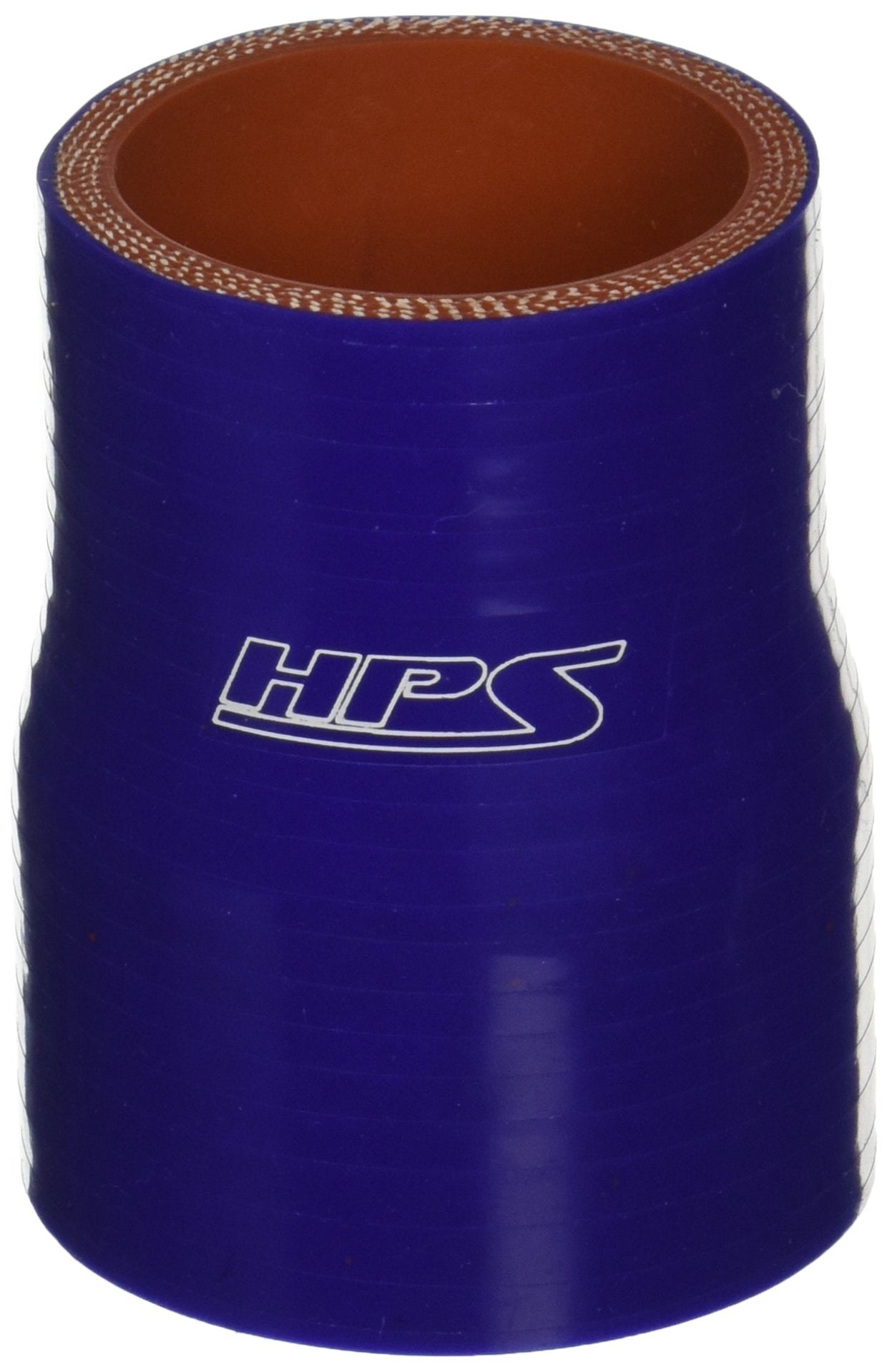 HPS HTSR-175-200-BLUE High Temperature Silicone 4-ply Reinforced Reducer Coupler Hose, 80 PSI Maximum Pressure, 3" Length, 1-3/4" > 2" ID, Blue