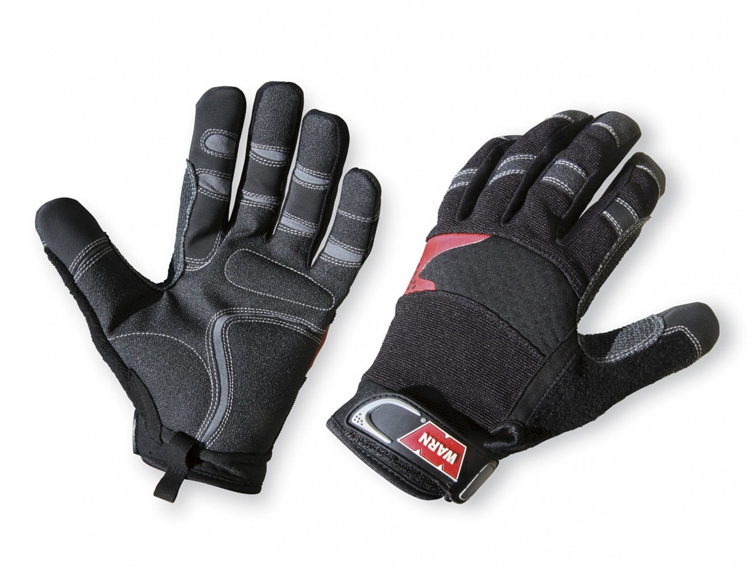 88895 WARN Hand Protection: Synthetic Leather Winch Gloves with Kevlar Reinforcement, X-Large, Black, 1 Pair