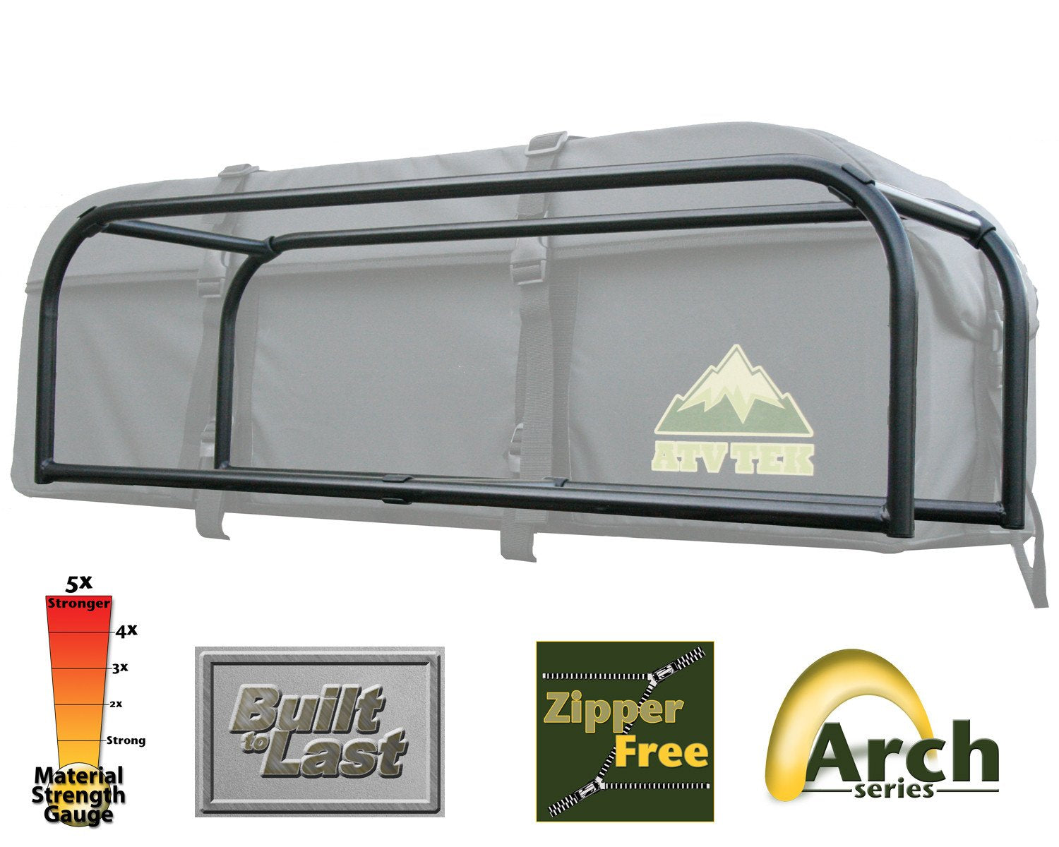 ATV TEK Hunting and Fishing Expedition Arch Series ATV/UTV Rear Rack Cargo Bag - Kings Mountain Shadow Camo
