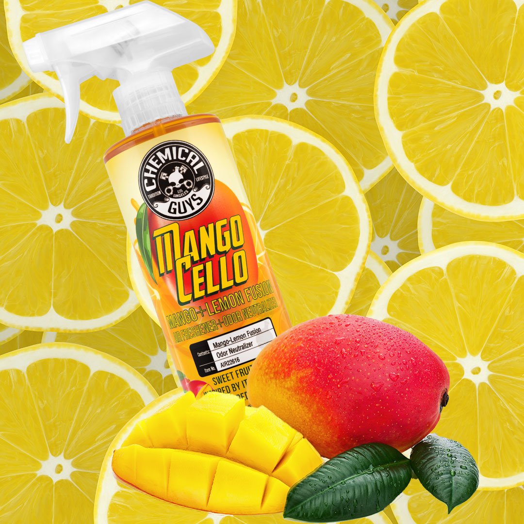 Chemical Guys AIR22604 Air Freshener & Odor Neutralizer (Mango Lemon Fusion Mangocello), 4 fl. oz