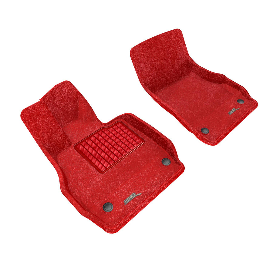 Custom Fit 3D MAXpider Premium Floor Mat (Red) Compatible with Chevrolet Corvette (C8) 2020-2024 - Full Set