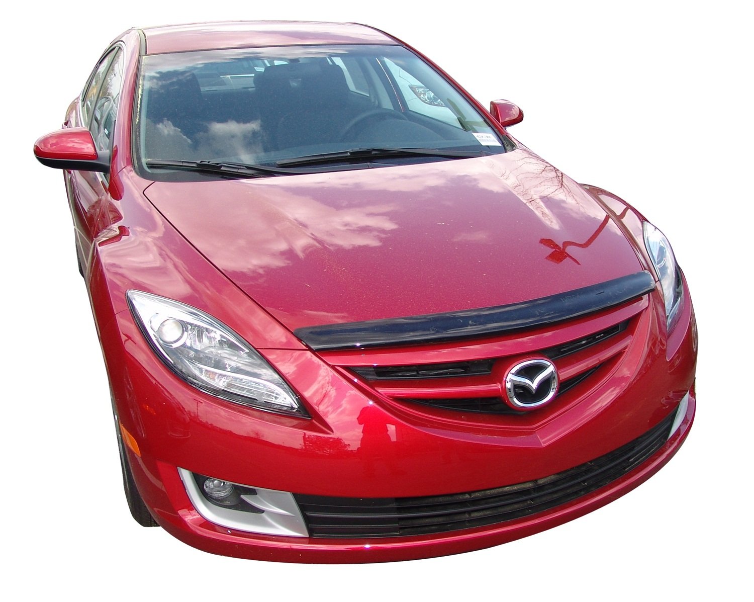 Carflector Hood Shield / Protector Auto Ventshade [AVS] | Fits 2009 - 2012 Mazda 6 | Medium Profile Bug Deflector - 1 pc., Dark Smoke | 20659