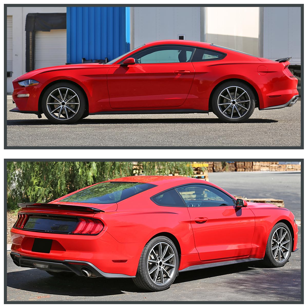Track Pack Style Spec-D Tuning Glossy Black ABS Rear Trunk Spoiler Compatible with 2015-2022 Ford Mustang Models
