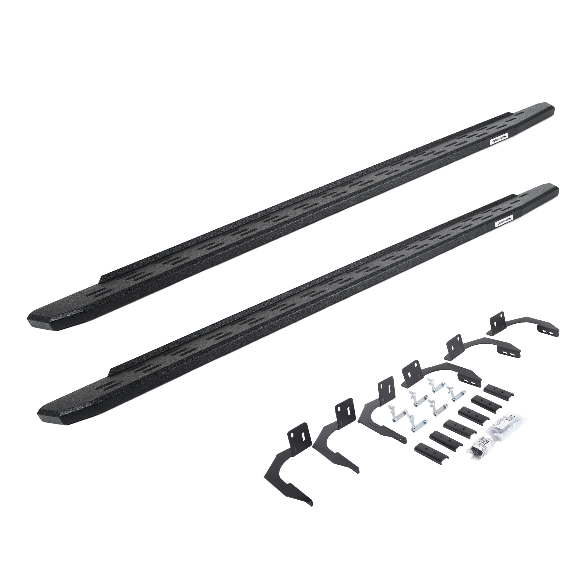 Go Rhino Running Boards & Brackets RB30 | Galvanized Steel, Protective Bedliner Coating | 69610687T | Fits 2010-2024 Dodge RAM 2500/3500 Crew Cab & 2009-2014 Dodge RAM 1500 Crew Cab