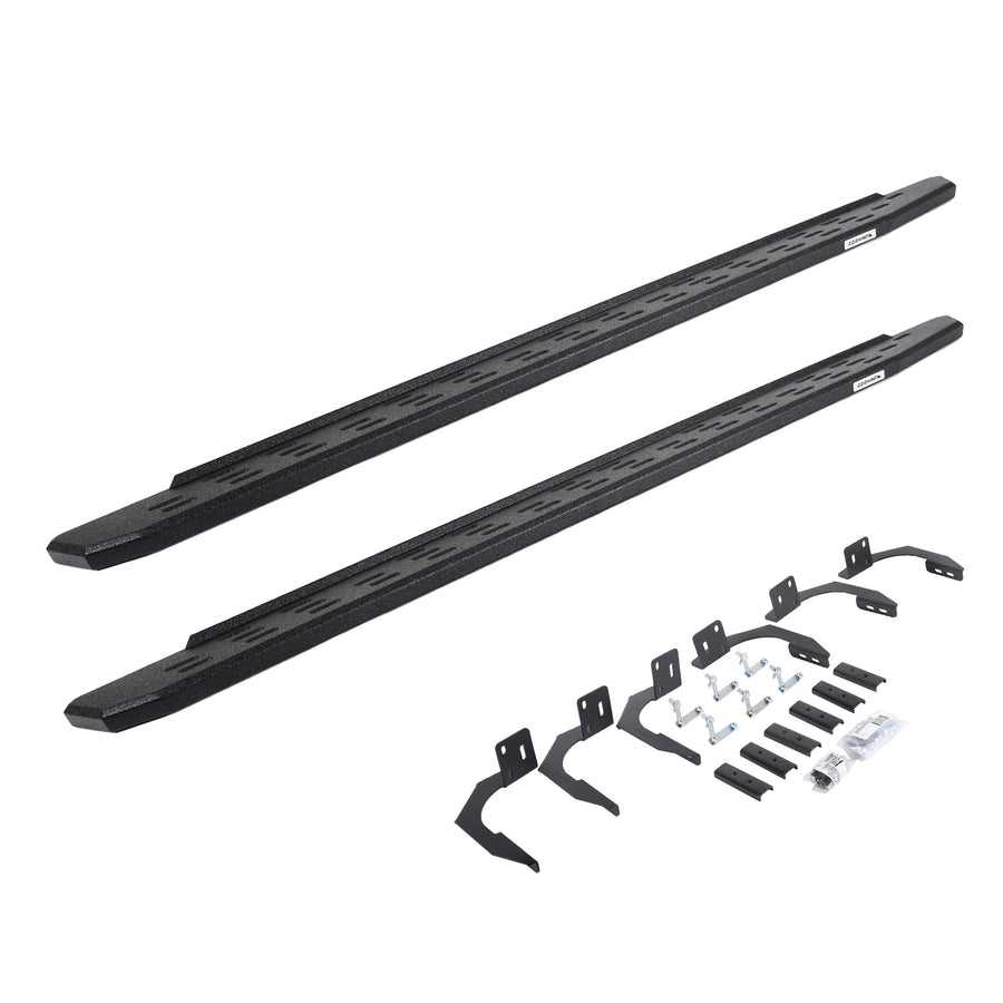 Go Rhino Running Boards & Brackets RB30 | Galvanized Steel, Protective Bedliner Coating | 69610687T | Fits 2010-2024 Dodge RAM 2500/3500 Crew Cab & 2009-2014 Dodge RAM 1500 Crew Cab