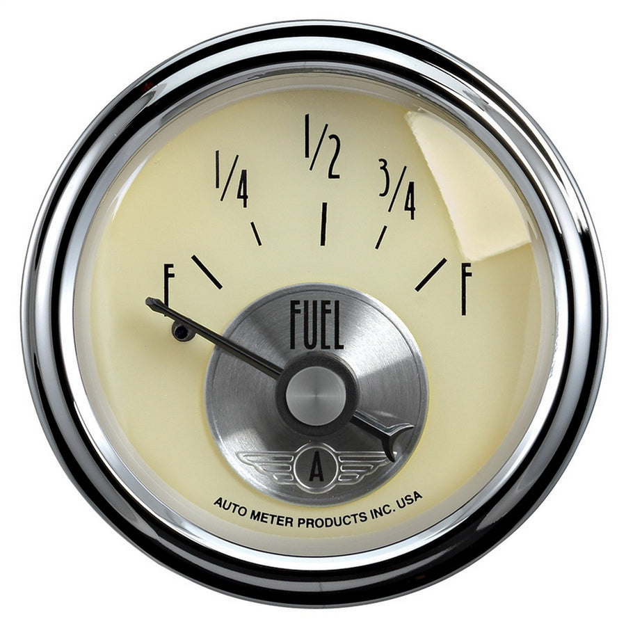 Auto Meter Prestige Antique Ivory 2013 2-1/16" 0-90 Ohm Fuel Level Gauge