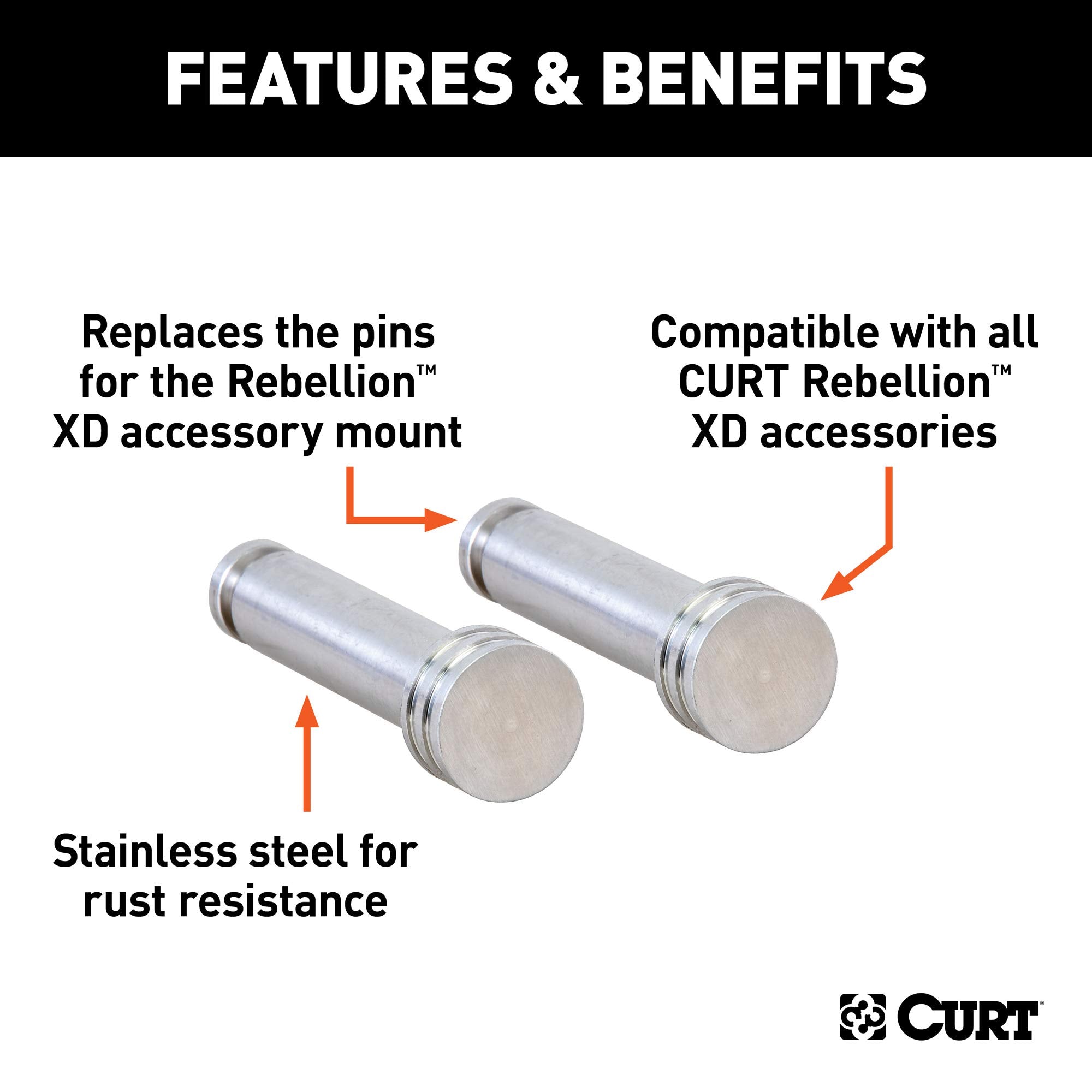 CURT Replacement 45959 Rebellion XD Accessory Mount Pins