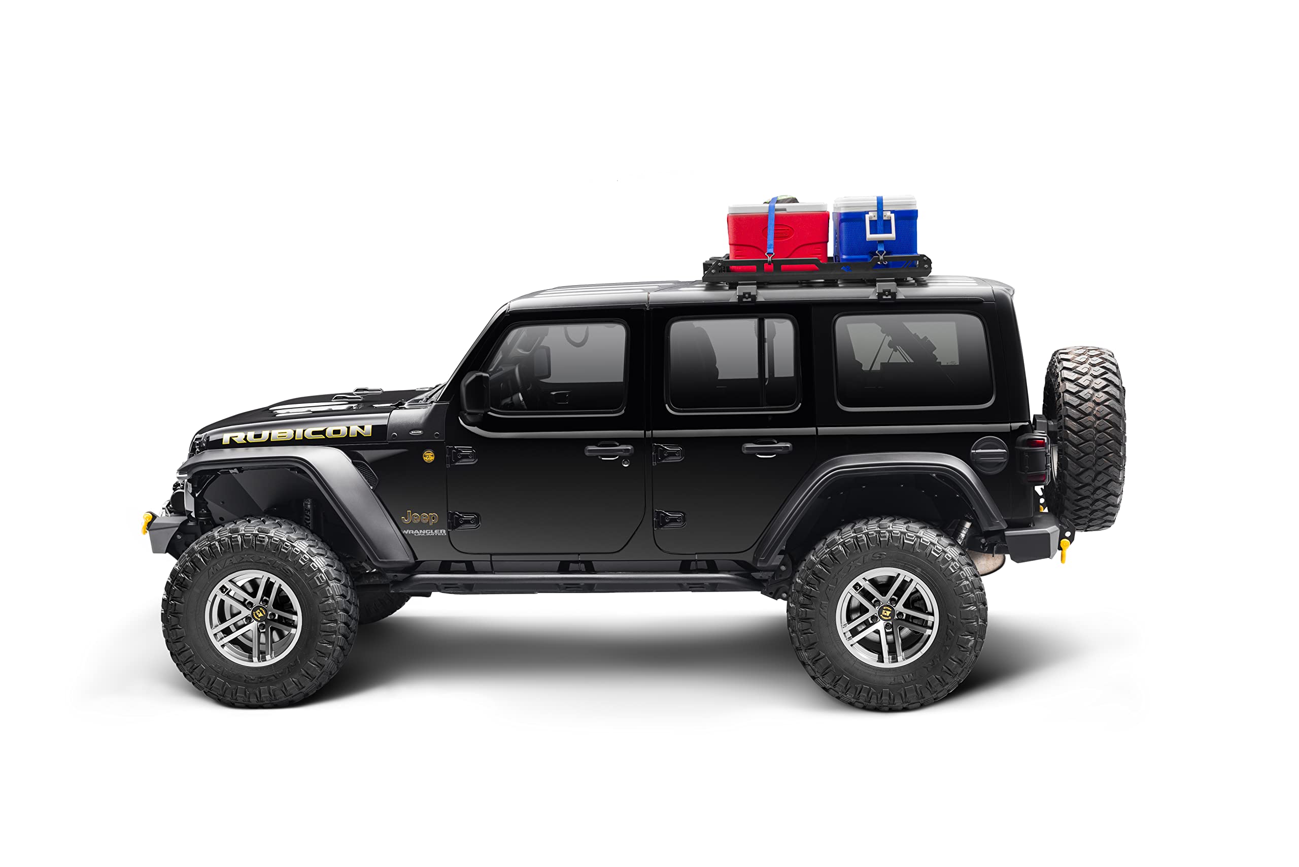 Rugged Ridge Roof Rack for Jeep Wrangler/Gladiator w/ Basket | Low-Profile Design | 11703.05 | Fits 2018-2025 Jeep Wrangler JL 2-Door; 2020-2025 Jeep Gladiator JT w/ Hard Top