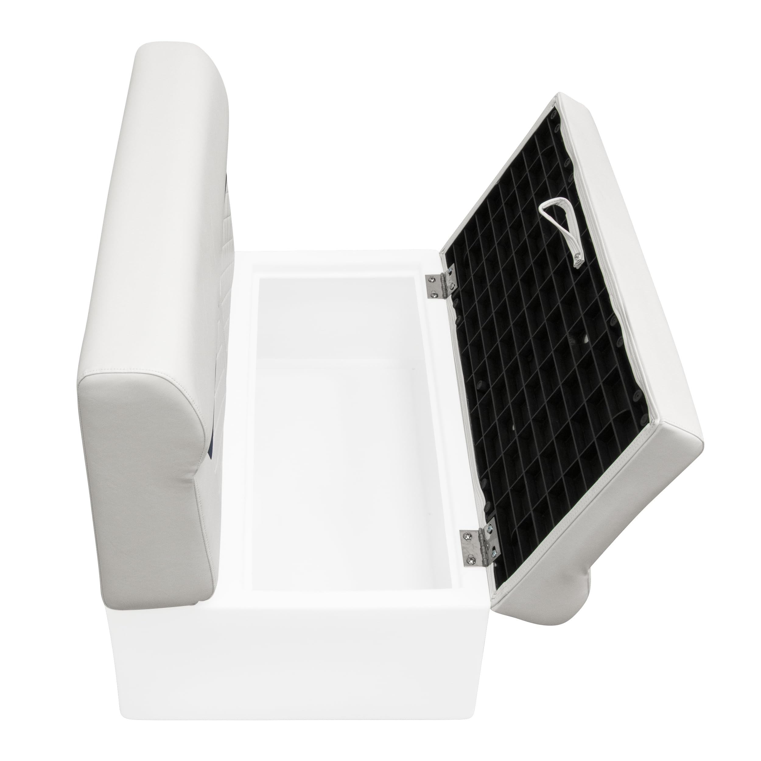 DLX100-1904 Wise DLX Series 37" Pontoon Bench Seat Cushion Set - White/Mariner Blue