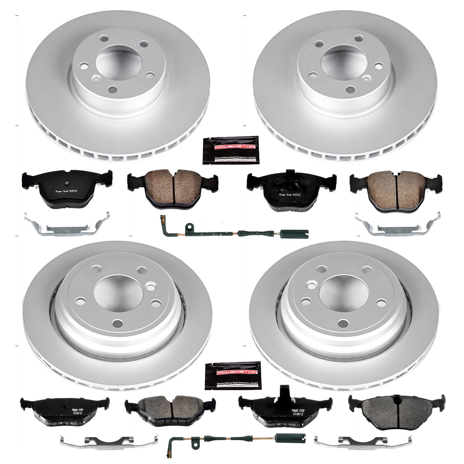 Power Stop Z23 Evolution Geomet Coated Brake Kit For BMW 540i Front and Rear 2000-2003 [Model Specific]