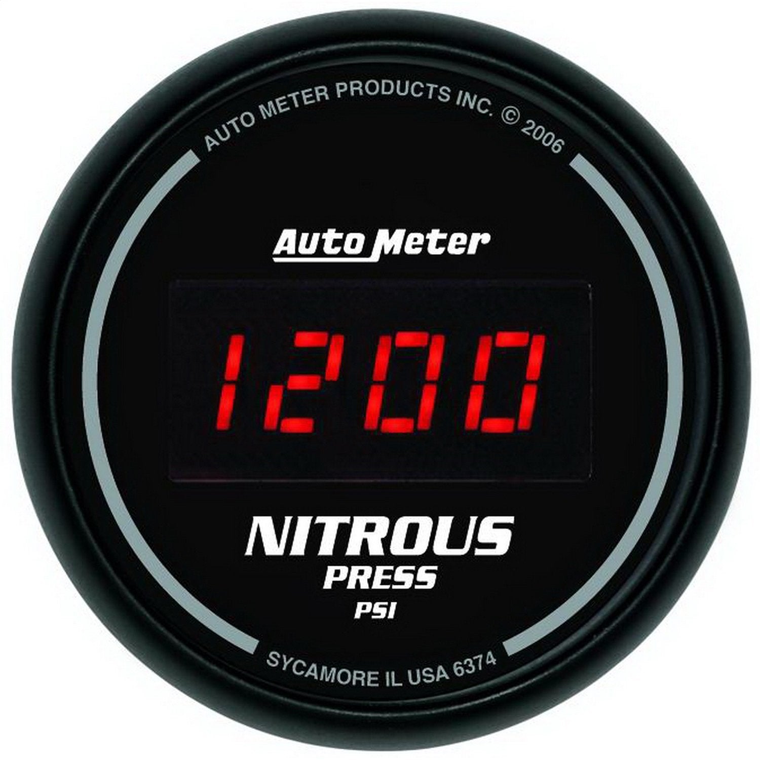 Auto Meter Sport Comp Digital 2-1/16" 0-2000 PSI Digital Nitrous Pressure Gauge 6374