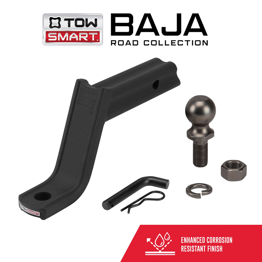 Baja Collection - 5,000 lb. Class III X-Mount Starter Kit with 5-1/4 in. Drop x 4 in. Rise x 1 in. Shank Trailer Hitch Ball Mount, 2 in. Ball, 5/8 in. Hitch Pin