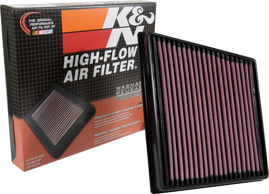 K&N Air Filter Engine: Increase Power & Towing, Washable, Premium, Replacement Filter: Compatible with 2015-2019 JAGUAR/LAND ROVER (F-Pace, XF, XE, Range Rover Velar), 33-3074