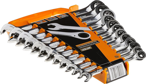Open End GEARWRENCH Ratcheting Metric Wrench Set 12 Pc., 12 Point - 85597