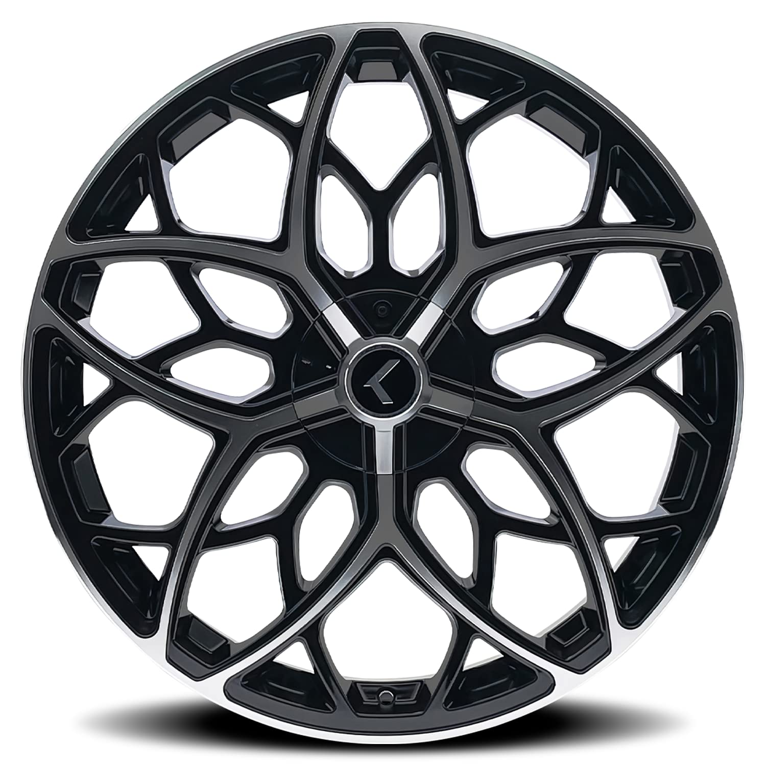 KR184 KRAZE Ricochet Black Wheel Machined (22 x 8.5 inches /5 x 112 mm, 38 mm Offset)