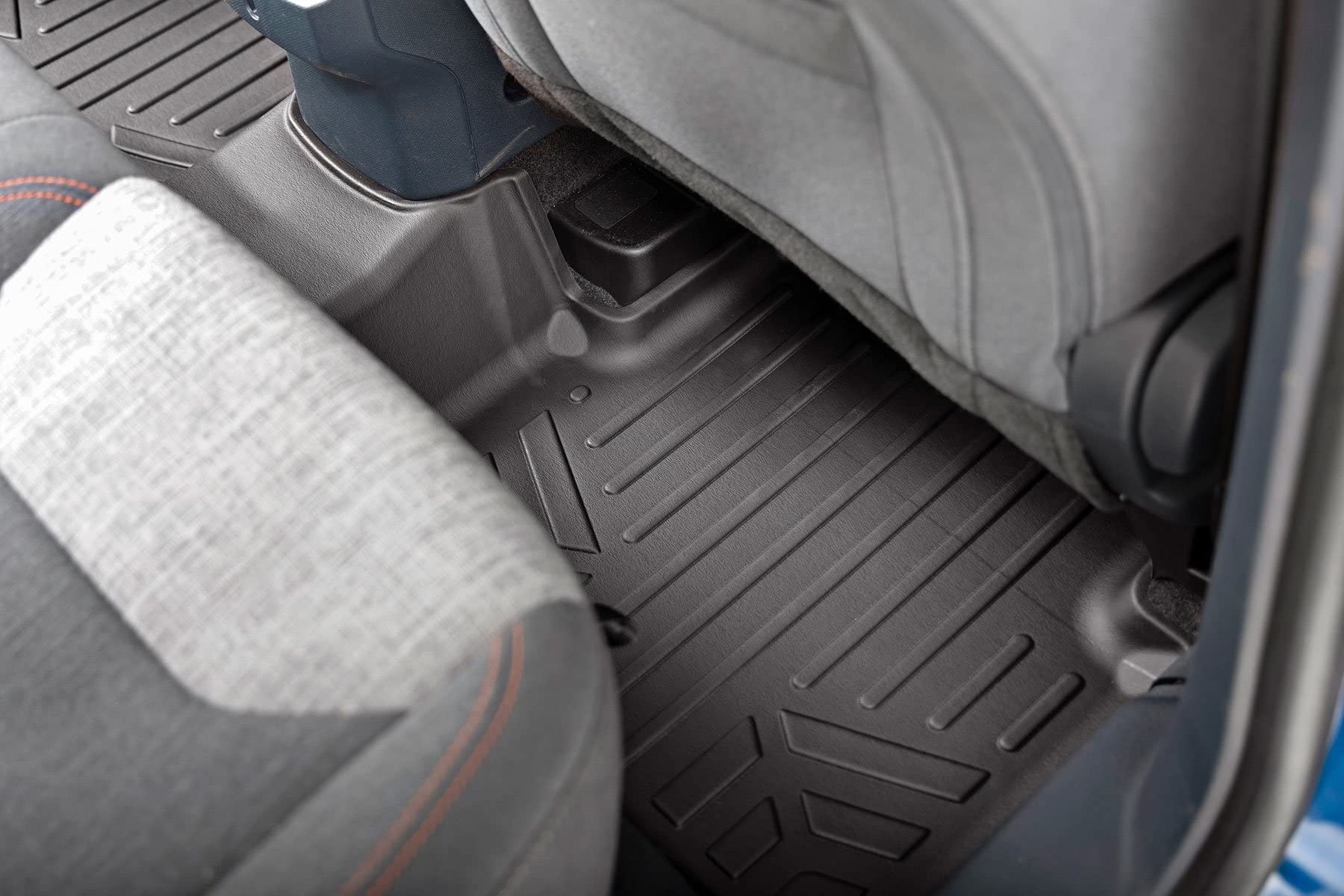 Rough Country Floor Mats Set All Weather for Ford Maverick 2.0L EcoBoost (2022-2025) - Waterproof Flexible Front & Back Mats
