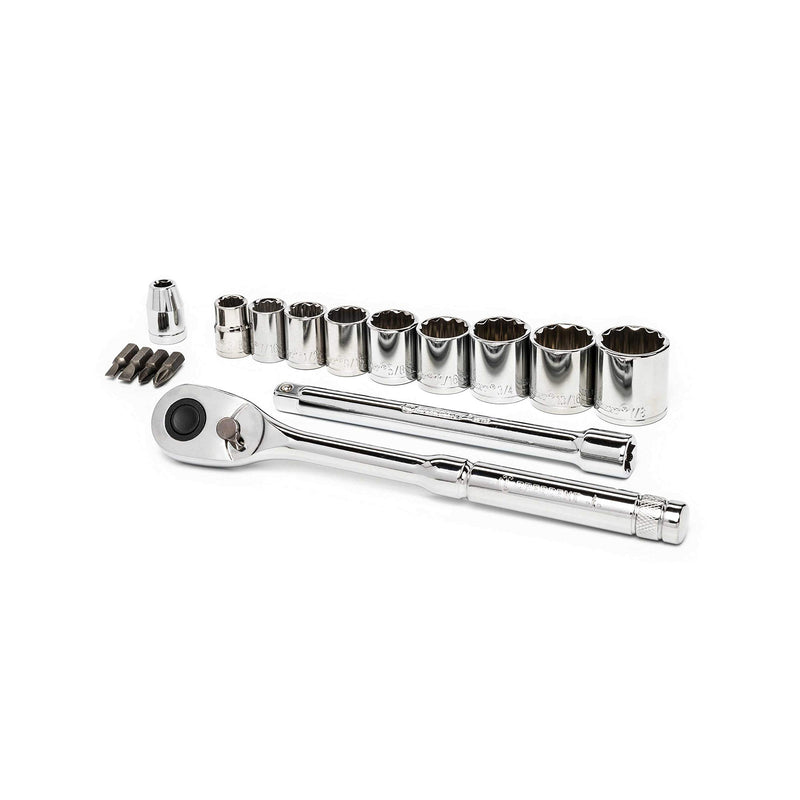 Crescent 3/8" Drive 16 Pc 12 Point SAE/Metric Mechanics Tool Set - CSWS6C